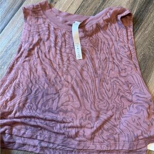 lululemon athletica Mauve Patterned Muscle Tee